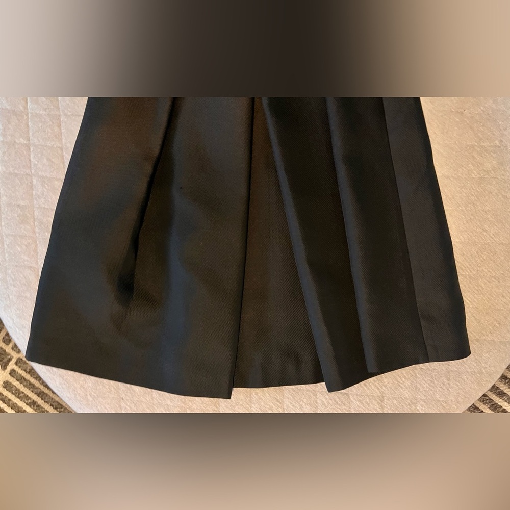 TIBI Sz 10 Black Silk-Faille Midi Skirt - Picture 4 of 8